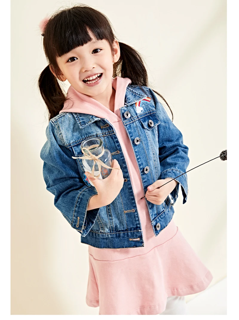 Fashion Girls Jackets And Coats Unicorn Embroidery Boys Denim Coat Kids Jackets Spring Autumn Denim Jackets For Children Coat