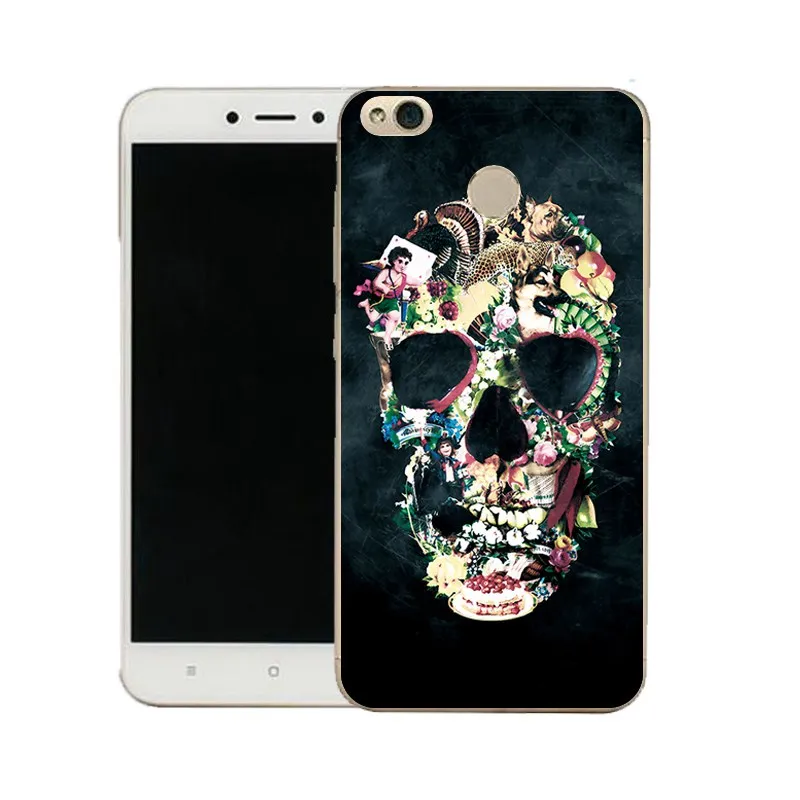 QMSWEI Clear Phone Case For Mi 6 5 5s note3 Redmi note4x 4x 3s 4a 5a note5a TPU Soft Cartoon Skull Cover Free shipping |