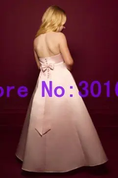 G004 Custom Size/Color Halter Pink Satin Free Shipping Flower Girl Dress Girls' Gown | Свадьбы и торжества