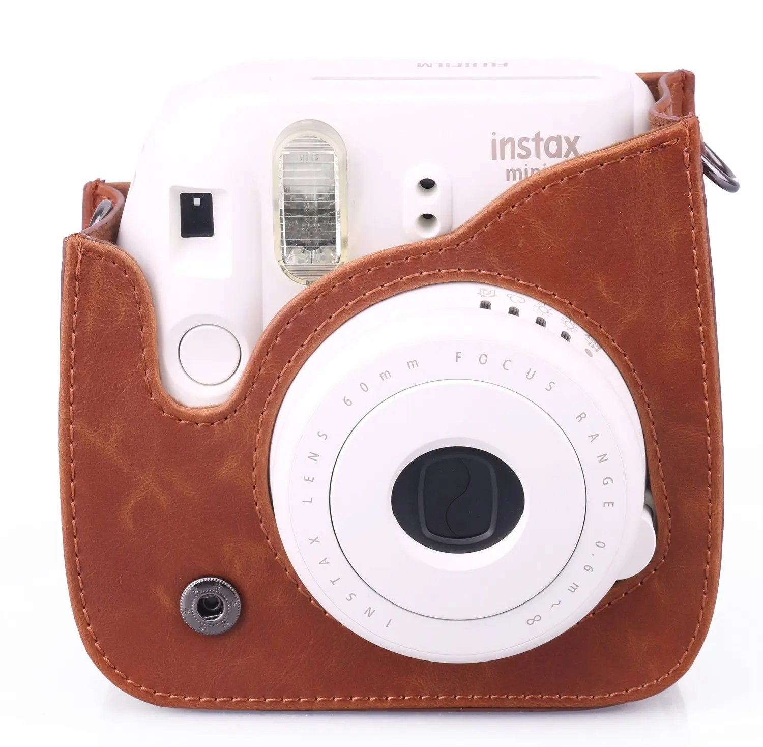 Коричневая сумка из искусственной кожи на ремне чехол для FUJIFILM Instax Mini8 Mini 9