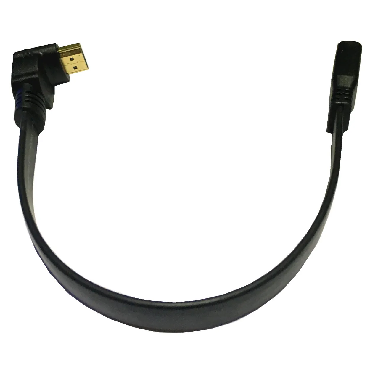 1FT плоский тонкий Высокоскоростной HDMI удлинитель A Femaleto Male 90 градусов вверх угол