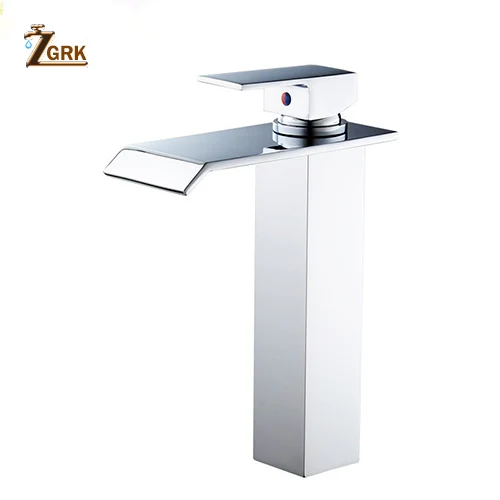 SLT094L ZGRK кран для раковины, современный белый кран для ванной комнаты, водопады, Смесители на одно отверстие, кран для холодной и горячей воды, Черный кран для раковины, смеситель - Цвет: SLT094L