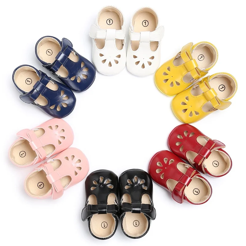 

2017 New Style Baby hollow princess shoes Baby Girl Boys Soft PU Leather Shoes