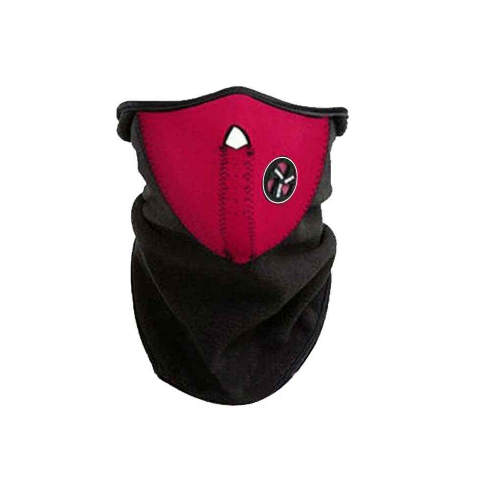 Red Зимняя Маска унисекс для лица для холодной погоды, мотоциклетная маска для сноуборда и шеи, Неопреновая флисовая черная розовая маска для лица, маска для рта - Цвет: Red