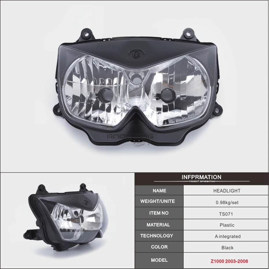 Мотоциклетные фары головного света Противотуманные в сборе для KAWASAKI Z750 Z 750 2004 2005