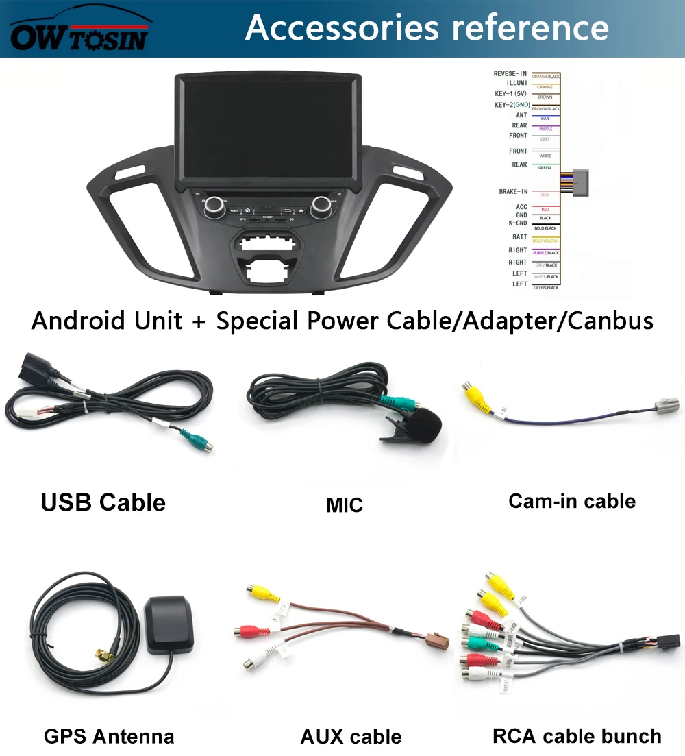 " ips 8 ядерный 4 Гб ram+ 64 Гб rom Android 9,0 автомобильный DVD радио gps для Ford Transit Custom 2013 DSP CarPlay