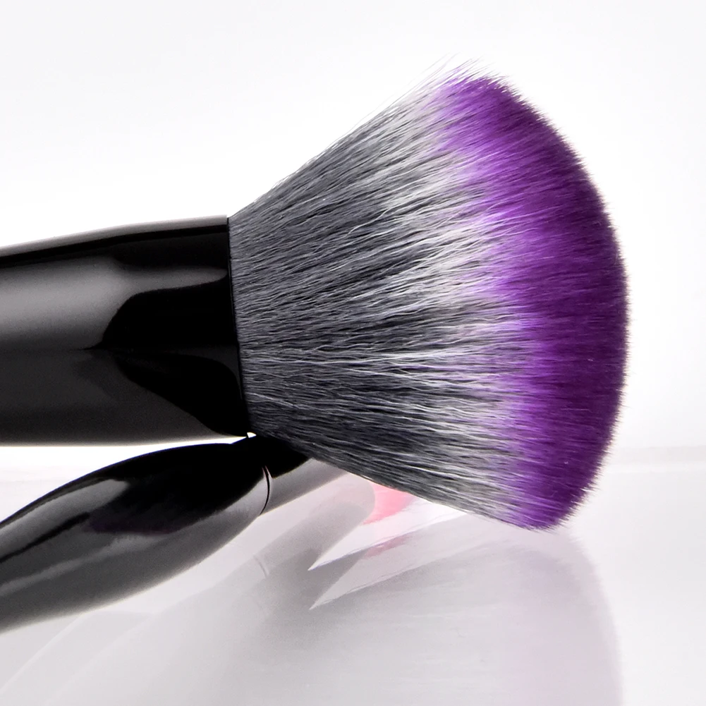 Soft Nylon Hair Curved Handle Blush Loose Powder Makeup Brush Women Beauty Tool Set | Красота и здоровье