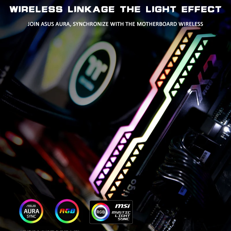 144*45,5 мм X3 RGB DDR4 8G 3200MHz настольная игровая ОЗУ 288 PIN 1,35 V Электронный СПОРТИВНЫЙ ИГРОВОЙ светильник RGB Память ram для настольного ноутбука