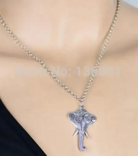 Винтажное серебряное ожерелье в стиле панк Луна Инь Янь подвеска виде сердца