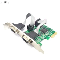 h1111z add on cards rs 232 adapter pci express 1x computer expansion cards rs232 pci e x1 computer components 2 port serial card