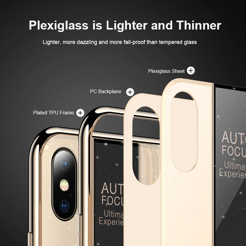 Модные чехлы для телефонов iPhone XR X XS Max мягкий акриловый чехол из ТПУ 6 6s 7 8 Plus