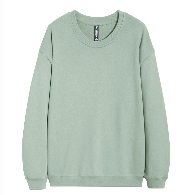 AWY908049Light green Пионерский лагерь Новая повседневная простая толстовка мужская многоцветная негабаритная Черная Толстовка 6 однотонных расцветок свободная Мужская без рисунка простая мягкая - Цвет: AWY908049Light green