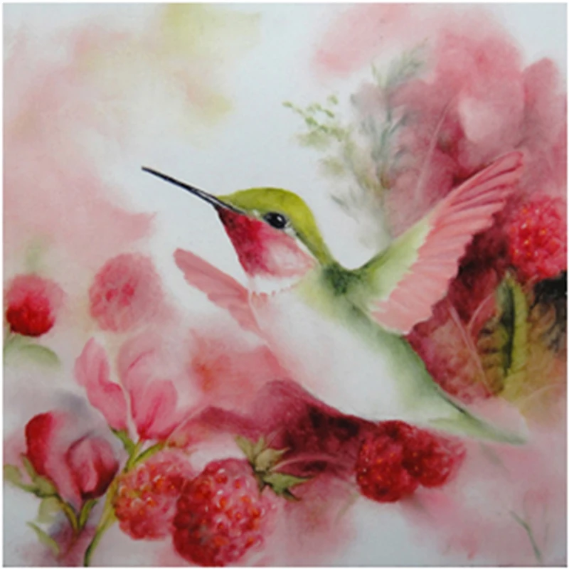 Full Square/Round Drill 5D DIY Diamond Painting Cross Stitch &quot Blue Hummingbird&quot 3D Embroidery Mosaic Home Decor Gifts HCR | Дом и сад