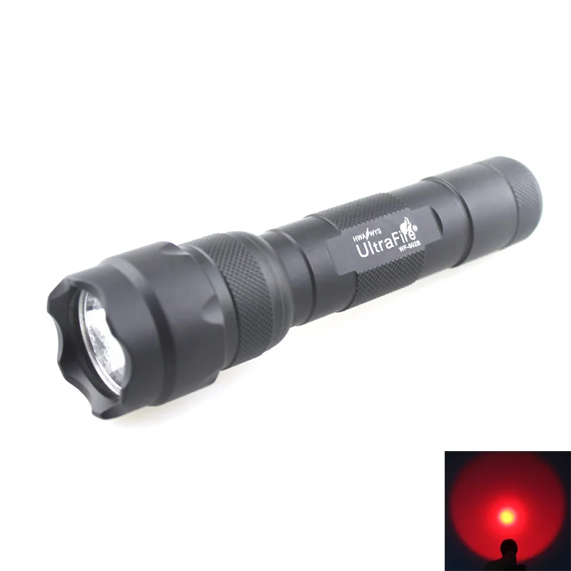 U F WF 501B 3W 1xCREE XR E Q5 Red Light 620nm LED Flashlight (1x18650)|Фонарики и осветительные приборы| |