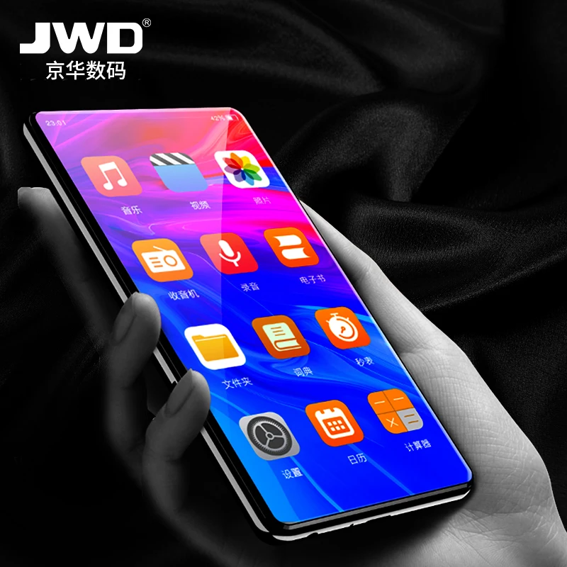 JWD, mp3-плеер, 5,0 дюймов, сенсорный экран, встроенный динамик с fm-радио/записью, портативный, тонкий, без потерь, видео