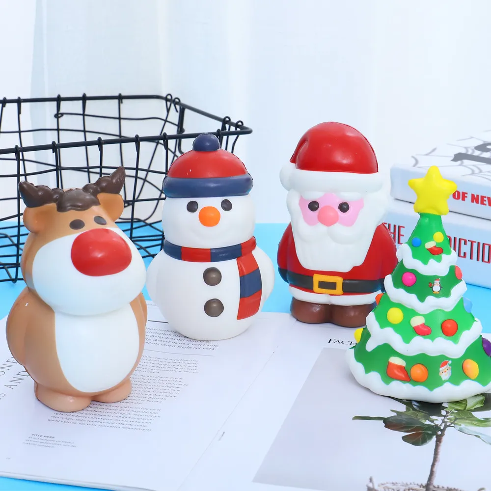 Рождественский снеговик ToyCream ScentedAntistress мяч Squeeze Mochi рост снятие стресса Забавный подарок декомпрессионная игрушка Прямая поставка