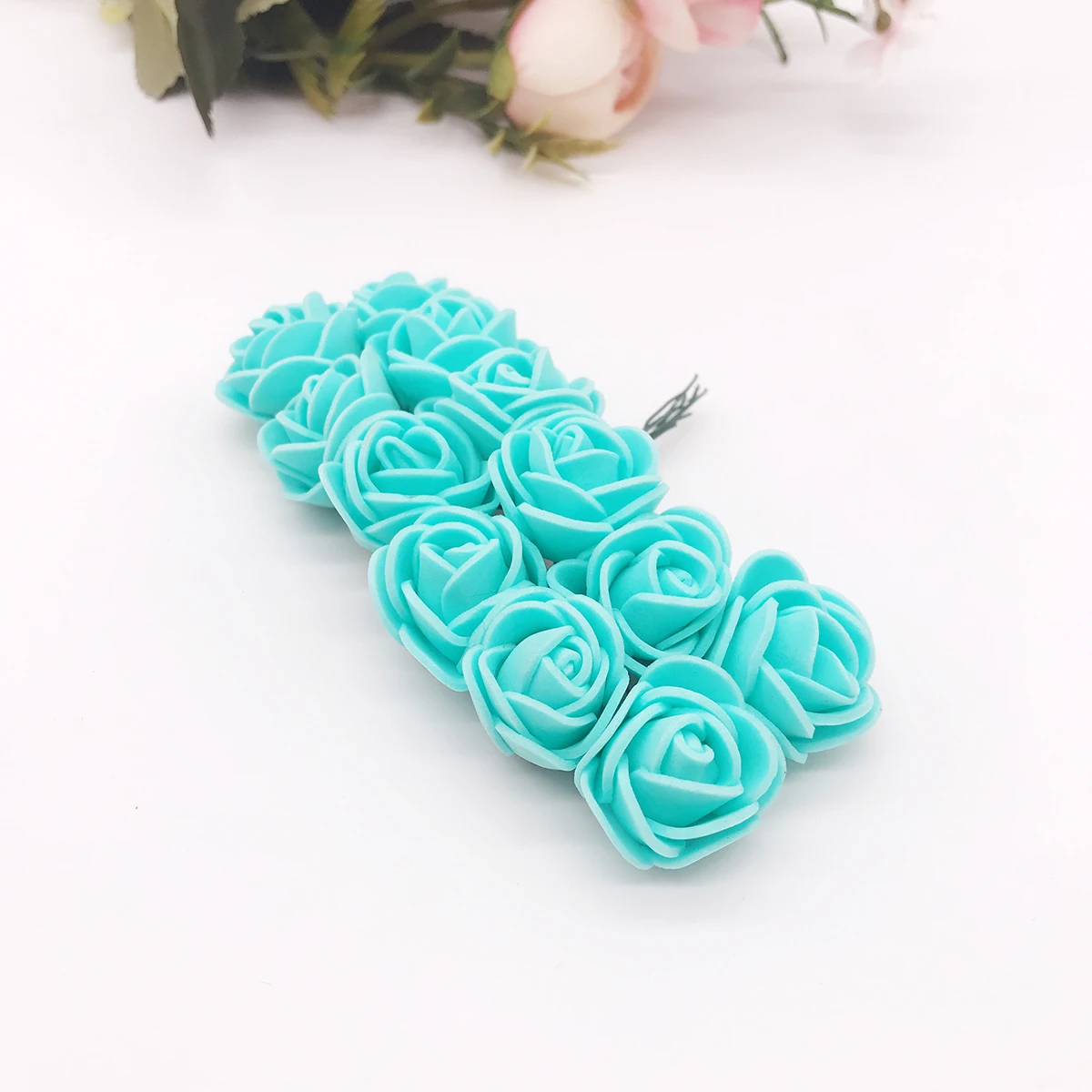 3 12 шт./лот искусственный цветок миниатюрная роза из пеноматериала для свадьбы украшение дома для самостоятельного изготовления Свадебный венок подарок искусственный цветок для альбомов - Цвет: 3