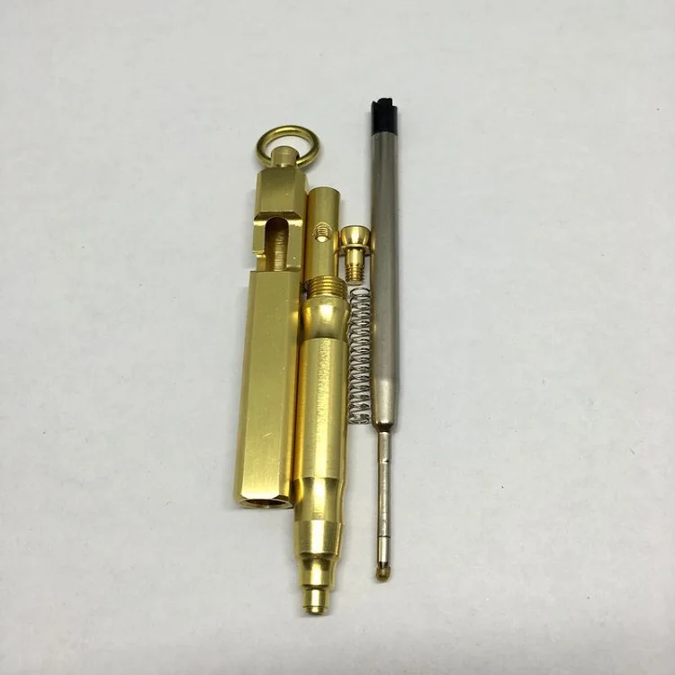 EDC ручная латунная медная ручка автоматическая шариковая ручка 5 шт./лот