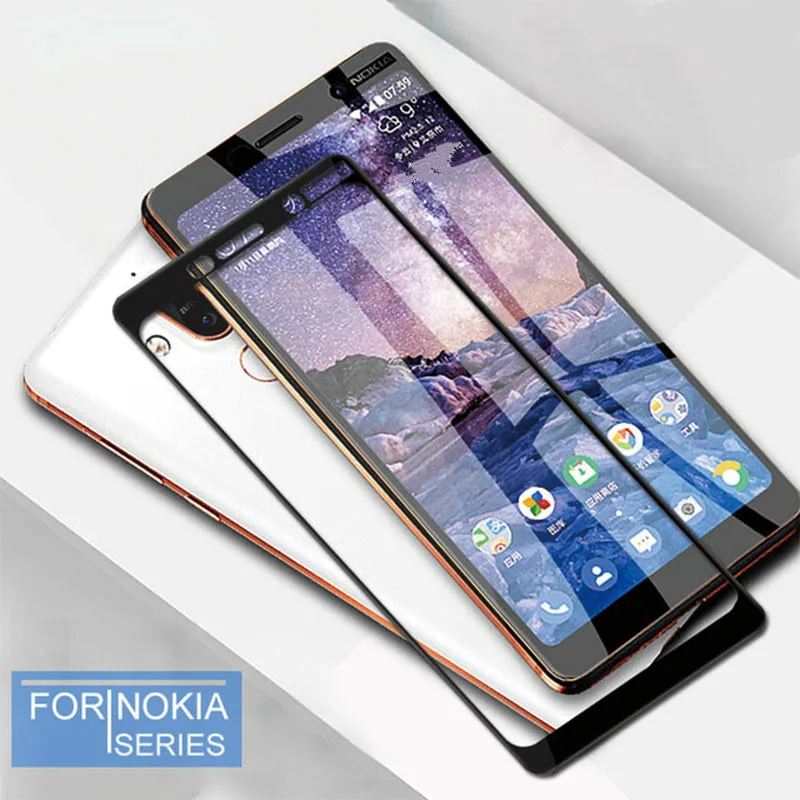 9D полностью изогнутая защитная пленка из закаленного стекла для Nokia 4 2 3 1 5 6 7 8 Plus X5