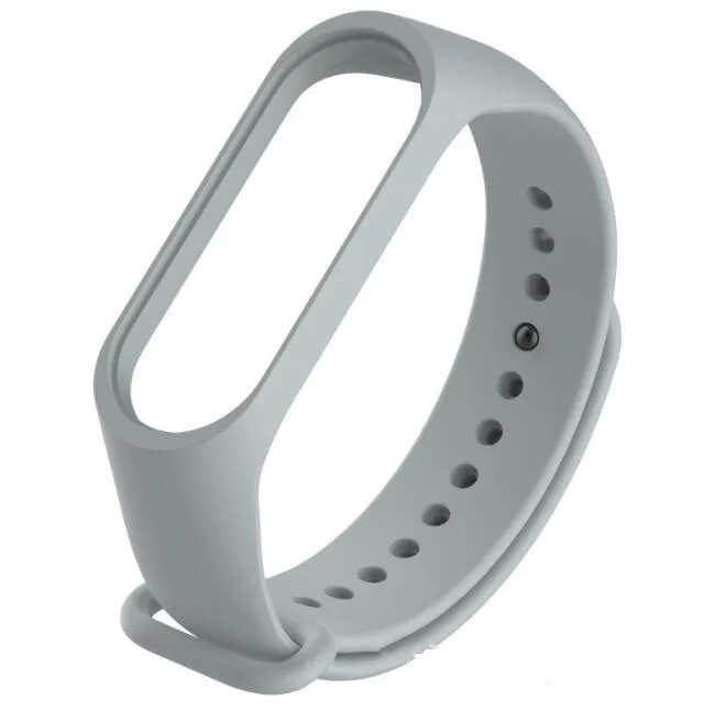 Для xiaomi mi Band 4 3 спортивный ремешок часы силиконовый ремешок на запястье для xiaomi mi band 3/4 аксессуары браслет mi band 3 ремешок - Цвет: gray