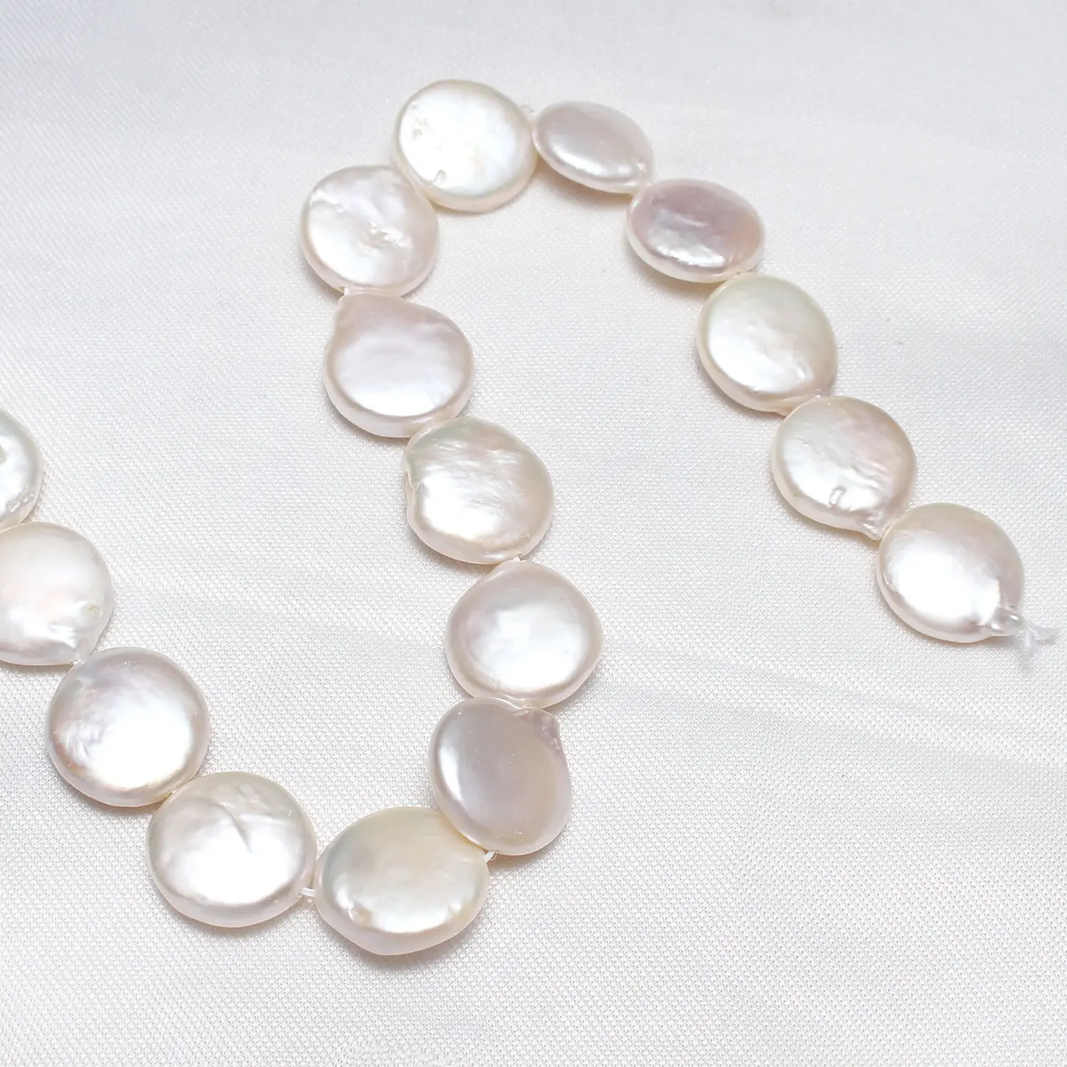 Высокое качество культивированная монетка пресноводные жемчужные бусины