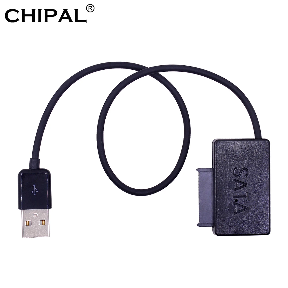 CHIPAL USB 2 0 Mini Sata II 7 + 6 13Pin адаптер с Светодиодный индикатор для ноутбука ODD DVD ROM HDD Caddy