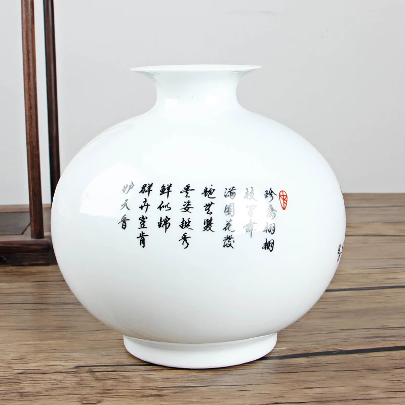 Настольная керамическая ваза для цветов с птицами Jingdezhen антикварная в виде