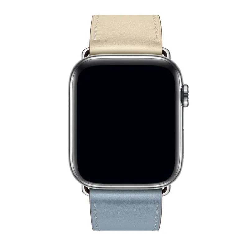 Контрастный цвет спортивный кожаный ремешок 40 44 мм для Hermes Apple Watch 3 ремешок 38 мм 42 мм дышащий браслет ремешок для iWatch 4 3 2 1