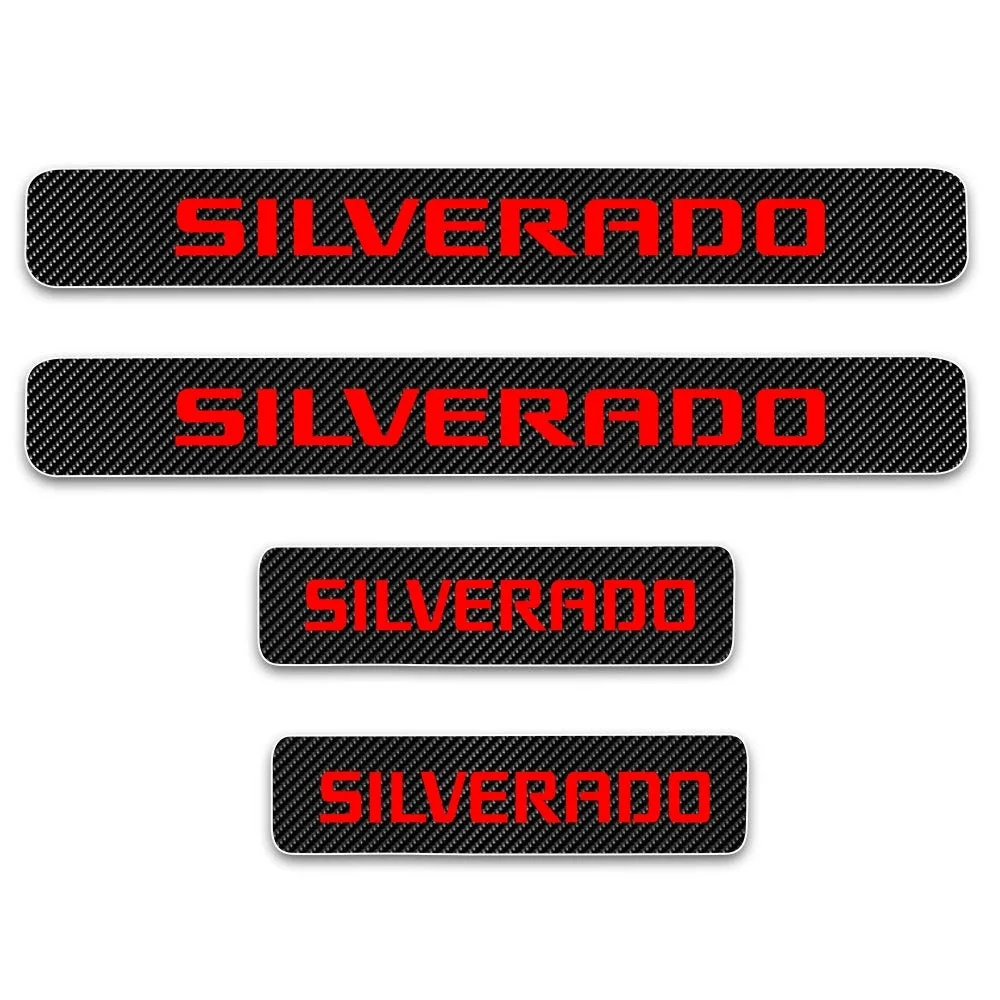 red Наклейка для автомобиля для Chevrolet Silverado декоративная накладка из углеродного волокна виниловая наклейка Аксессуары для стайлинга автомобилей - Название цвета: red