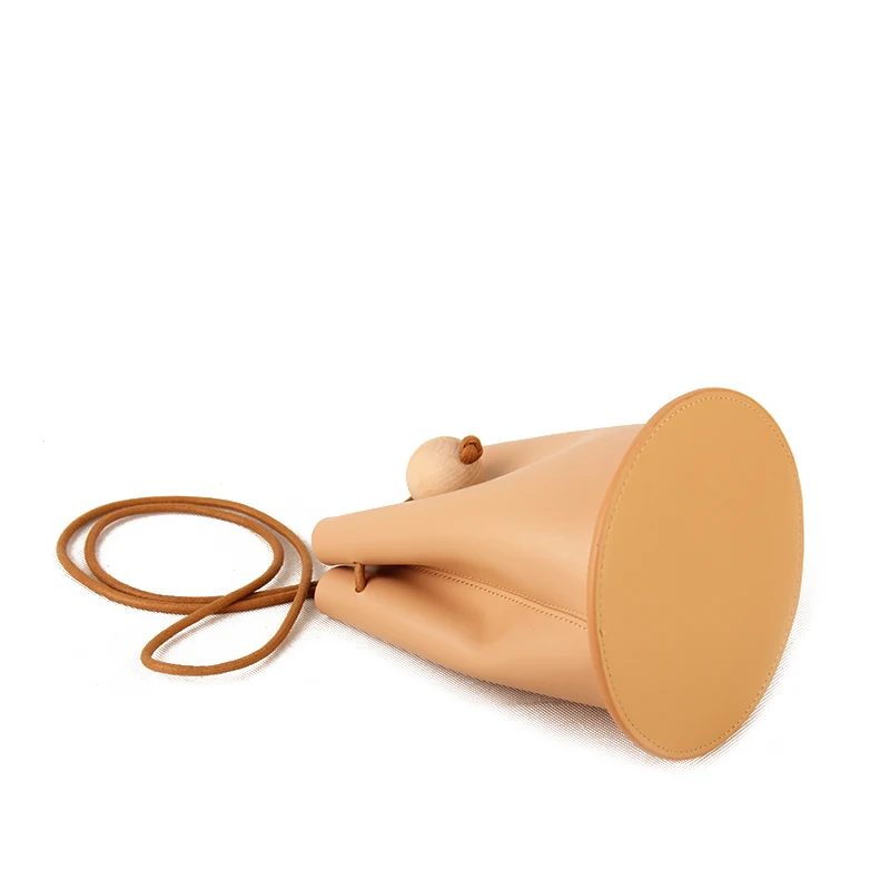 100% натуральная кожа женская сумка из воловьей кожи ведро винтажная через плечо