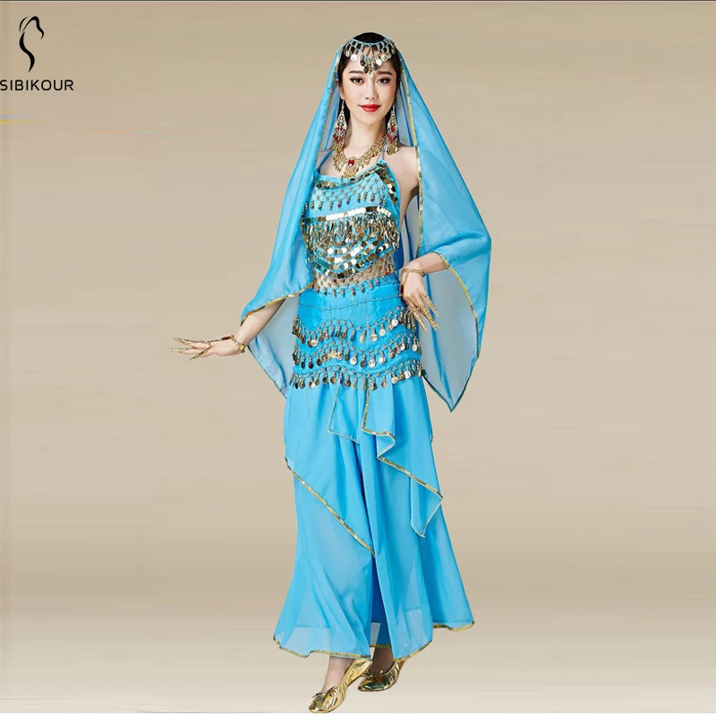 Женский костюм для танца живота Болливуда юбка в восточном стиле платье взрослых