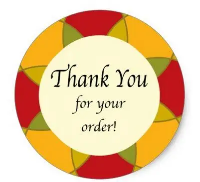 

1.5inch Thank you for your order geometric floral classic round sticker