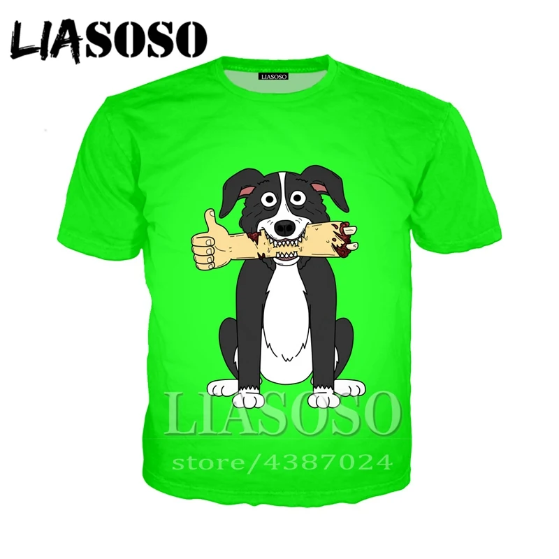 LIASOSO модная футболка 3d принт Mr Pickles Мужская Уличная одежда с мотивами из аниме