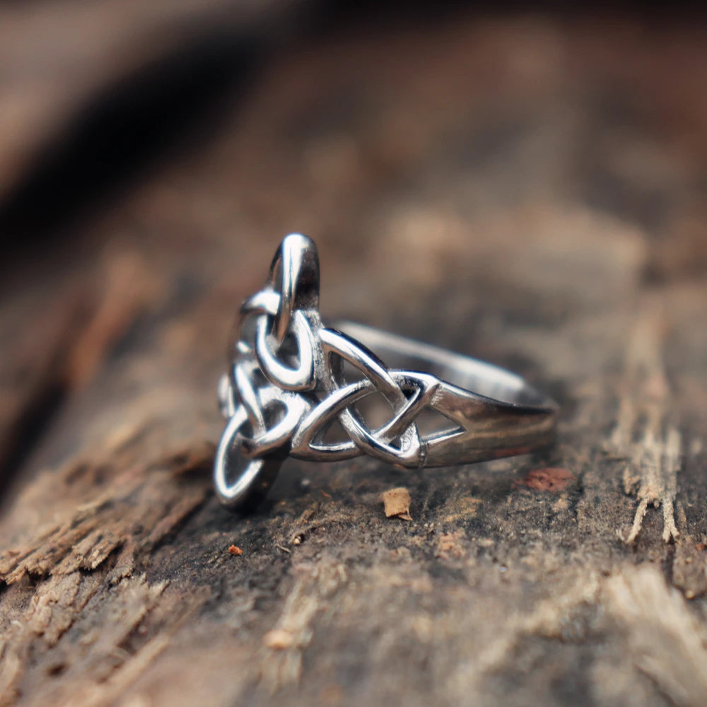 EYHIMD Triquetra кольцо из нержавеющей стали ирландские массивные кольца Женские