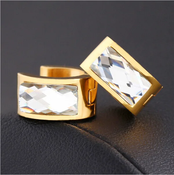 24 К Золотой обруч Серьги для женщин ювелирные изделия серьги brincos нержавеющей