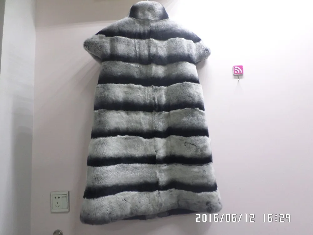 Linhaoshengyue Chinchilla rex rabbit fur vest