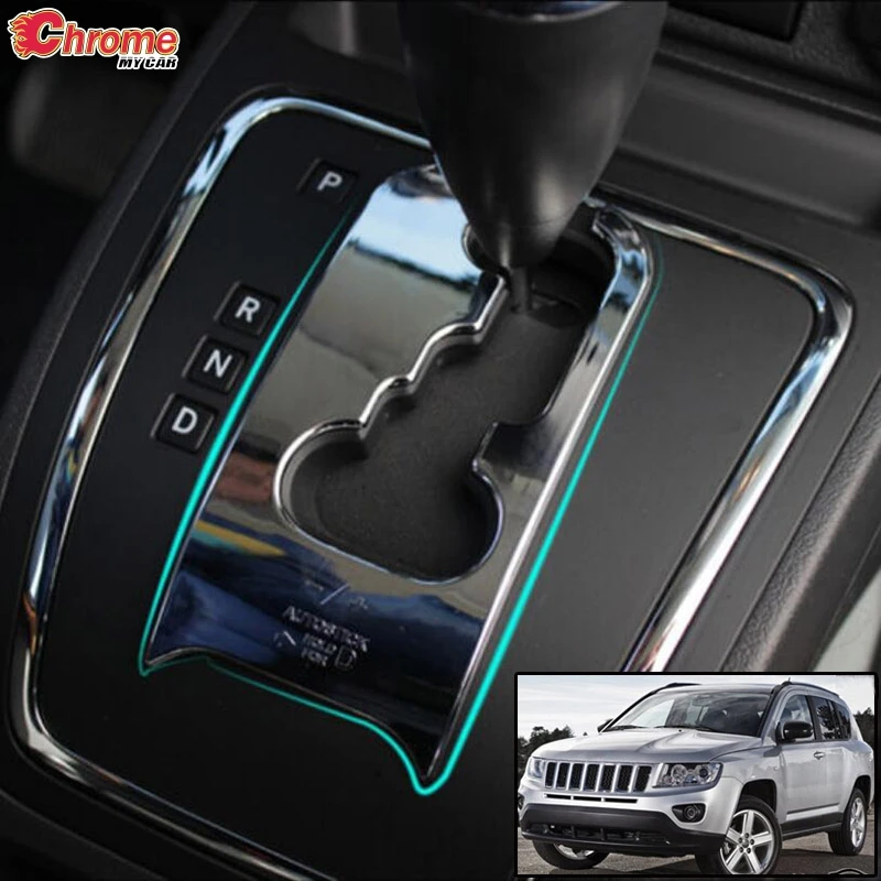 

Для автомобиля Jeep Compass Patriot Шестерни переключения Панель обрамление с хромированной отделкой 2011 2012 2013 2014 2015 2016 рамка автомобиль Средства для...