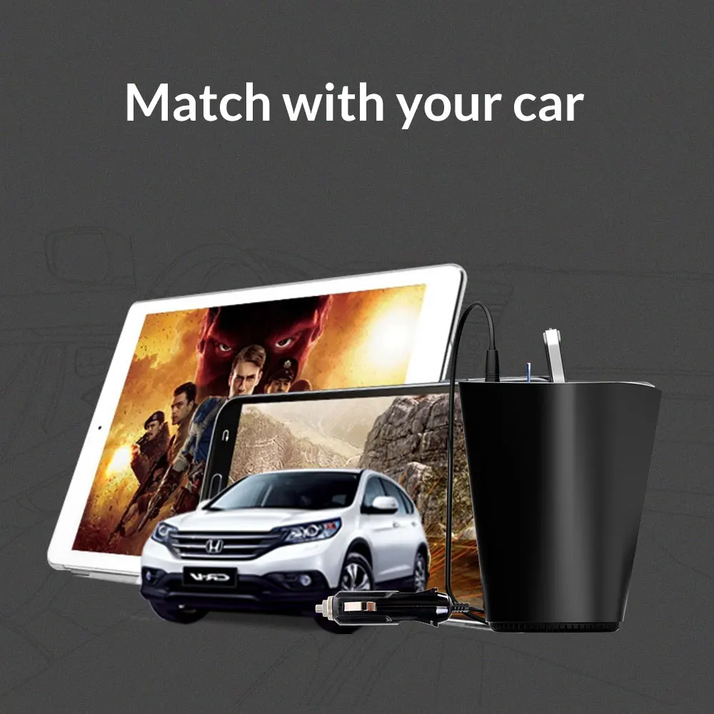 ORICO автомобильное зарядное устройство 3 USB DC/5 В 7.2A чашки мощность Разъем адаптер прикуривателя с держатель для карт слот