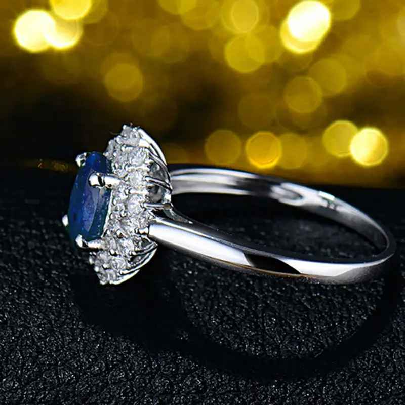 Женское Обручальное Кольцо LOVERJEWELRY элегантное овальное кольцо из танзанита 18