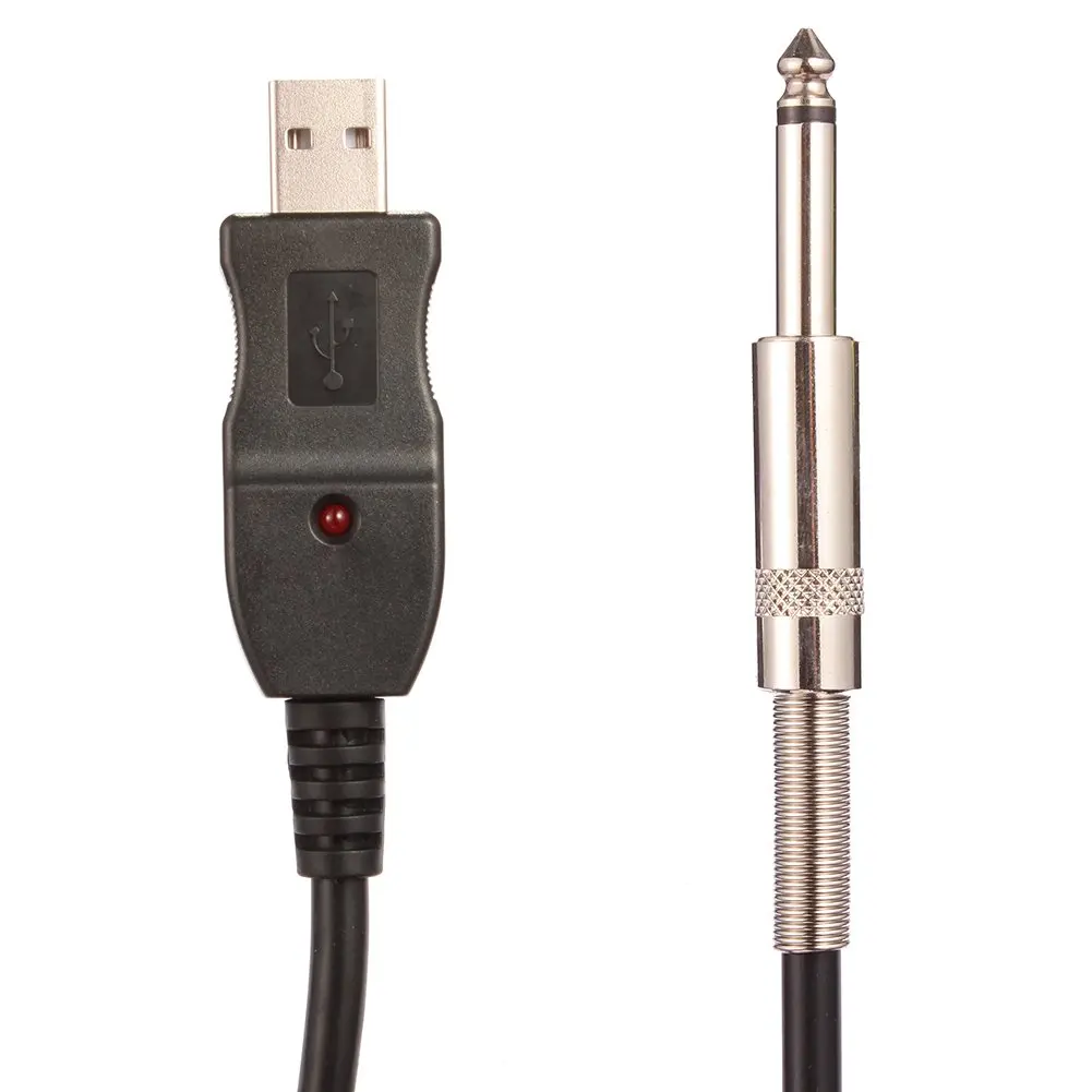 3 м гитара к ПК USB кабель для записи ведущий адаптер конвертер интерфейс