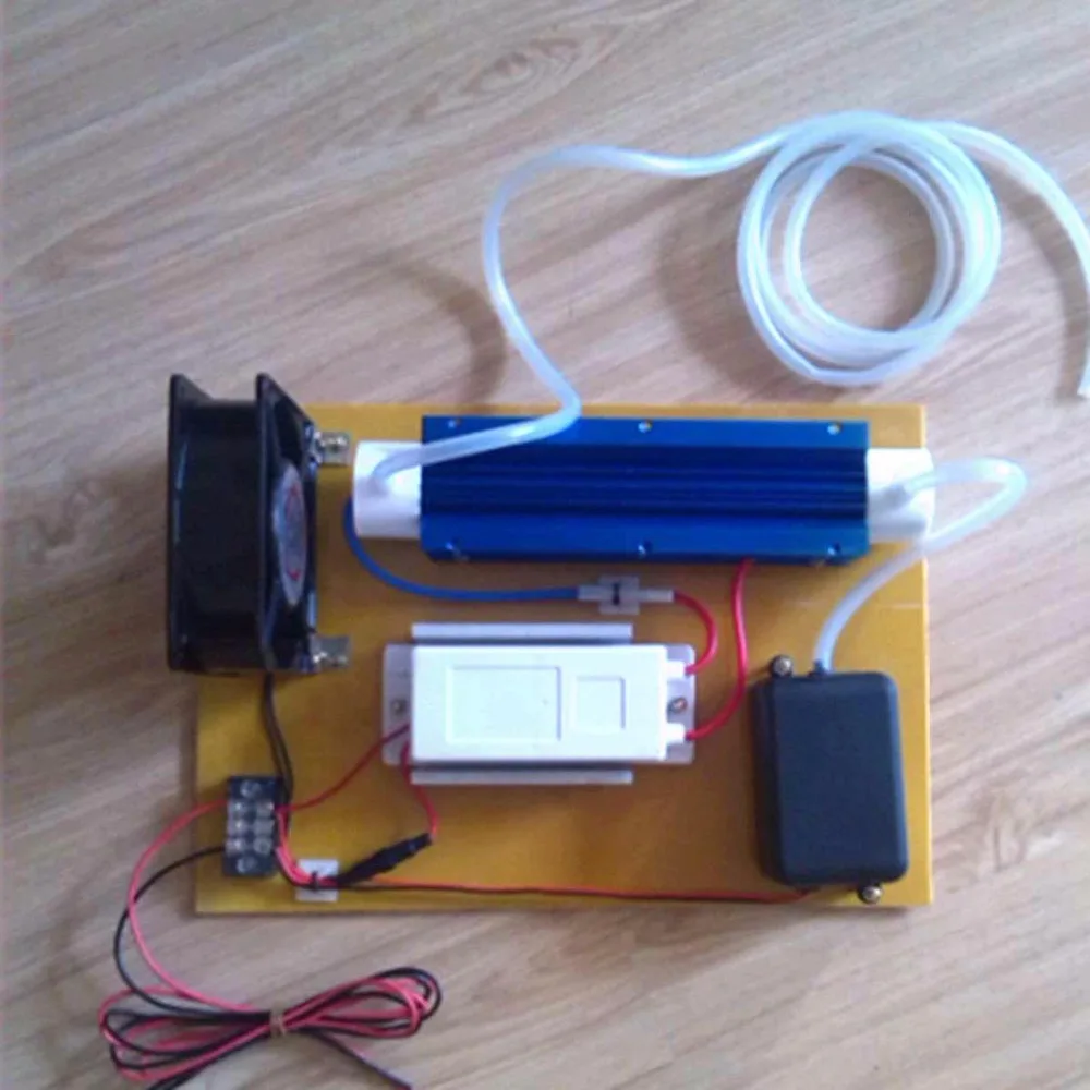 

110V 220VAC выход 5 Гц/ч 20KHZ 5KV 75W Водоочистка генератор озона дезинфекция очиститель набор мощность + трубка + вентилятор + насос