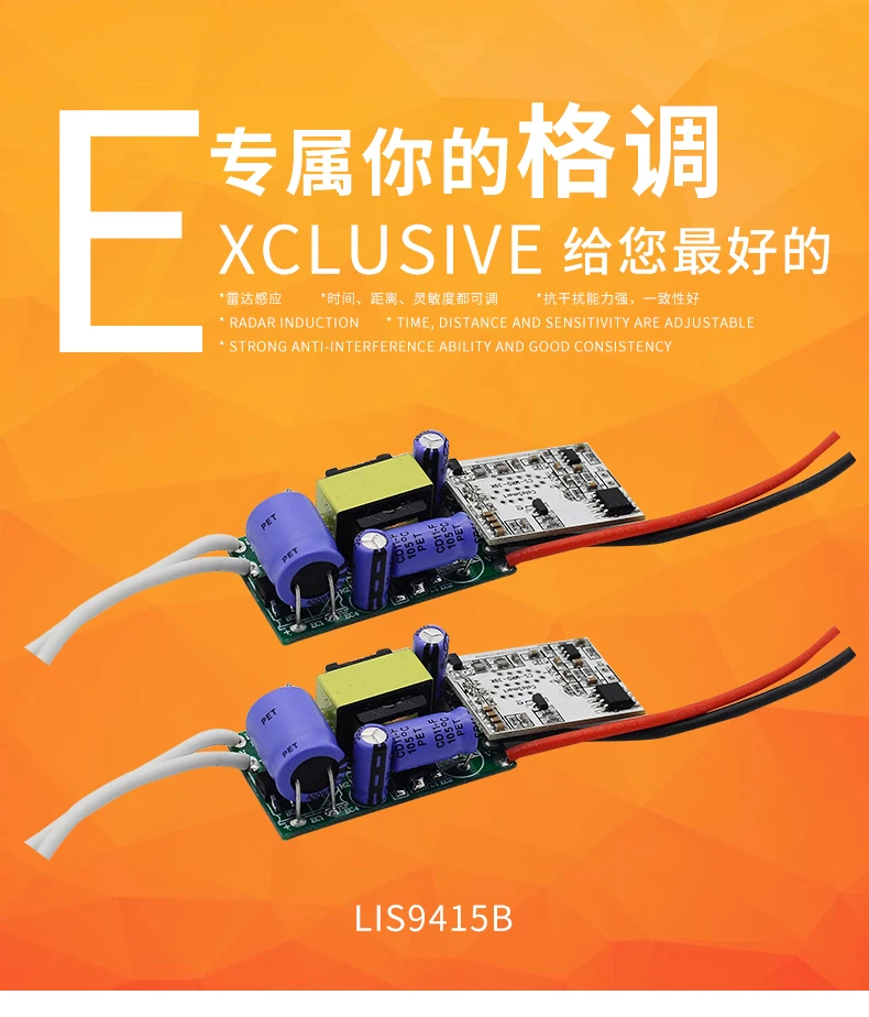 Led Driver Chip Input:AC180-264V Output:AC40-165V 200-240mA,10-50W Lighting Transformer Radar Induction Power Supply
