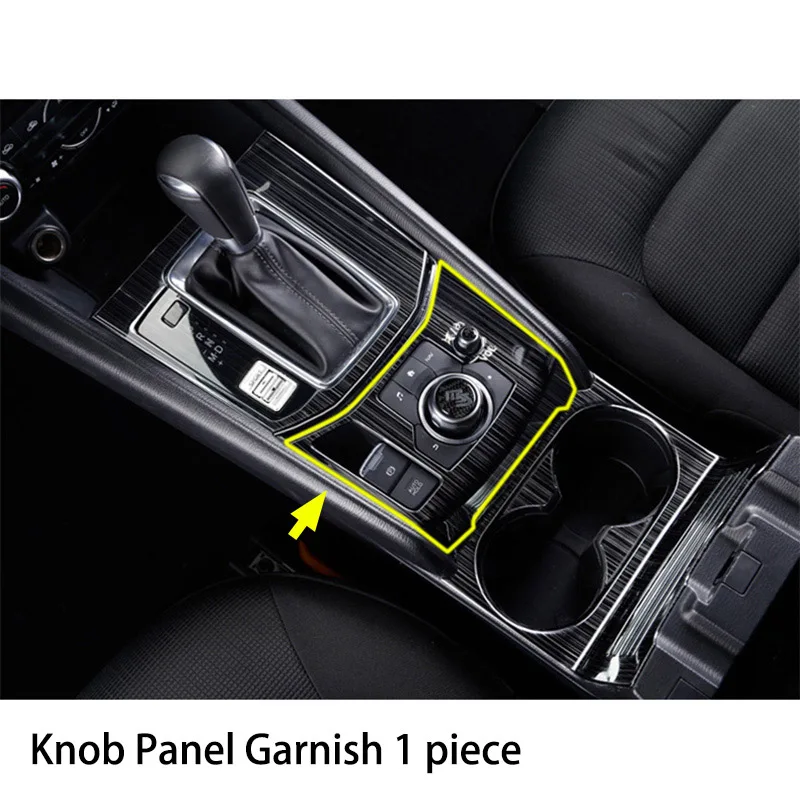 Knob Panel Для Mazda CX-5 CX5 KF- LHD автомобильная коробка переключения передач, Центральная панель управления, крышка, наклейки, отделка, полоски, украшение автомобиля-Стайлинг - Название цвета: Knob Panel