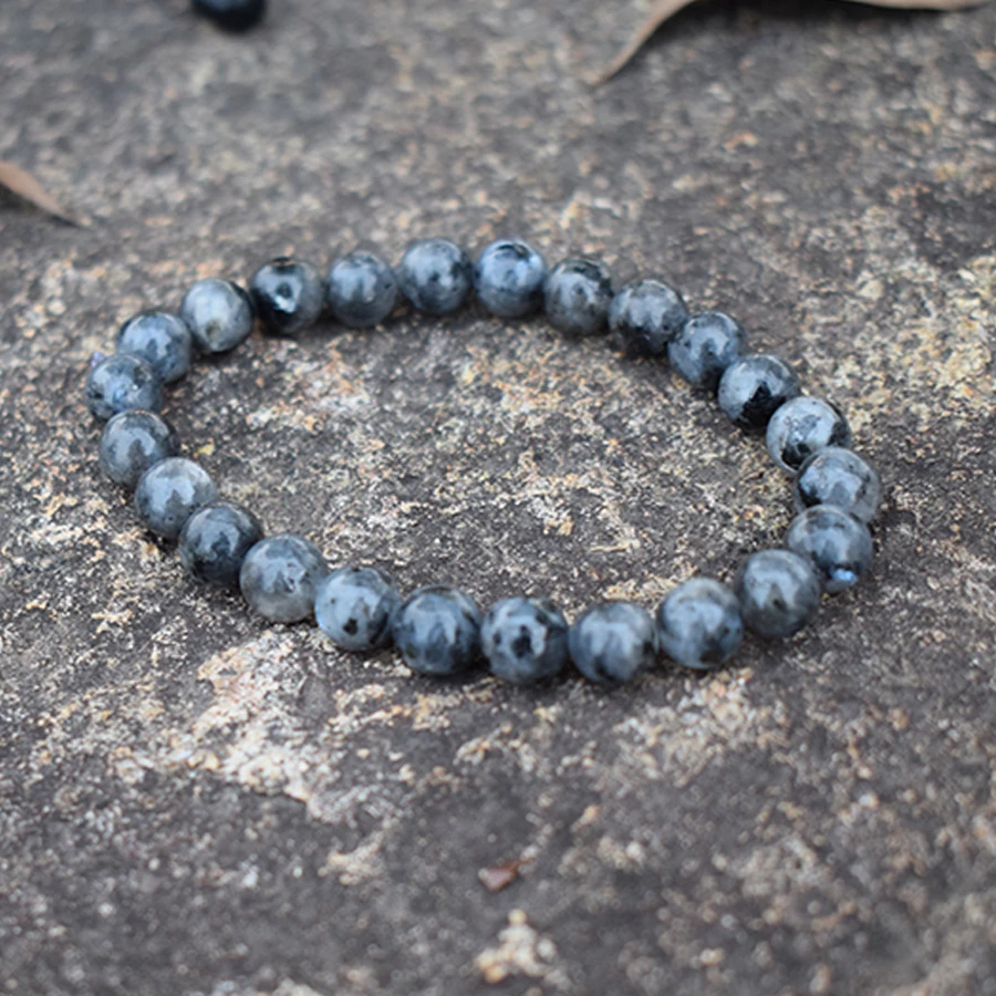 Мода из бисера браслеты Лабрадорита для Для женщин энергии 5A лунный камень