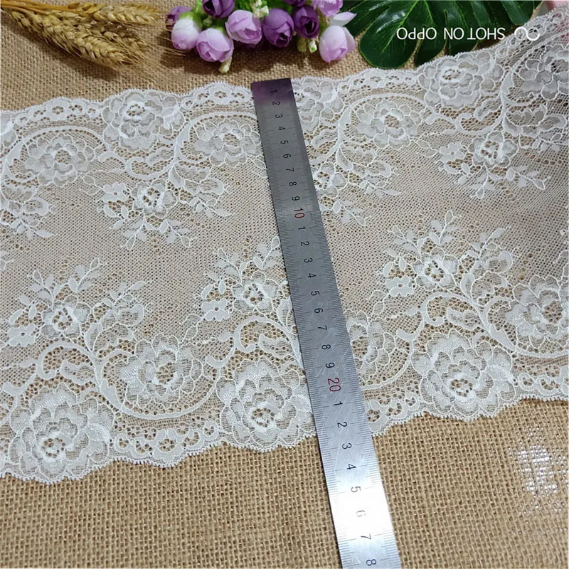 20 2-23 см E2766White растягивающаяся кружевная ткань DIY аксессуары пошива одежды