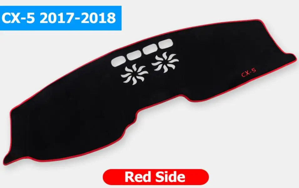 Red side 2017-2018 Приборная панель автомобиля Избегайте свет pad инструмент крышка платформы стол коврики ковры LHD для MAZDA CX-5 CX5 2013 - Цвет: Red side 2017-2018