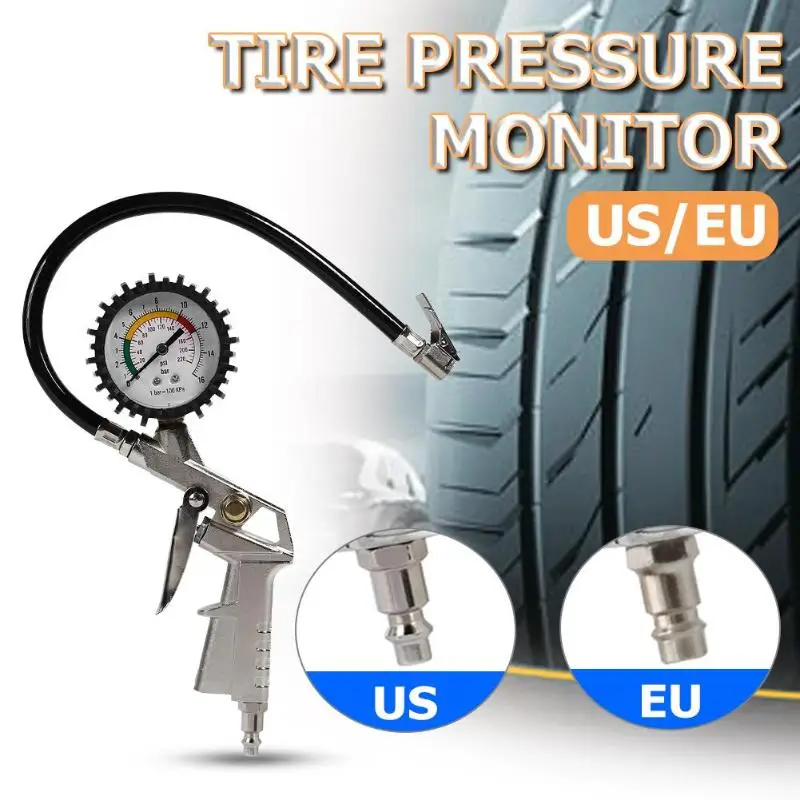 

0-220psi 0-16bar Car Tire Pressure Gauge Pointer Tyre Pressure Inflator Gauge Used for Measuring Tire Inflation or Deflation