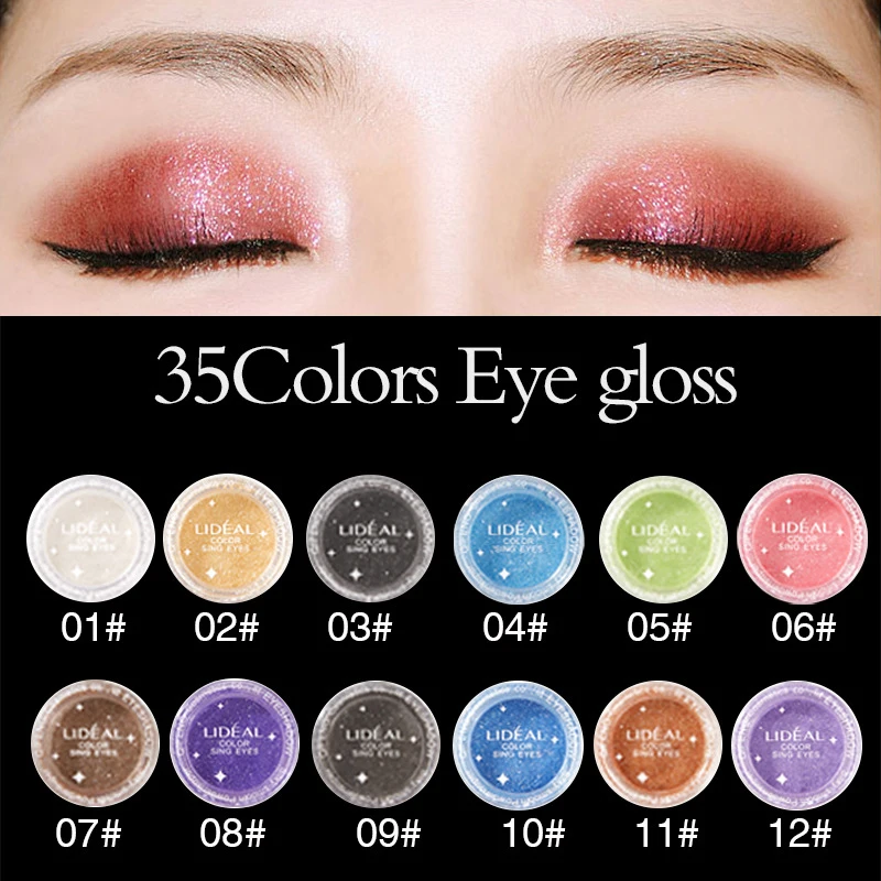 LIDEAL Brand 35 Colors Shimmer Eye Shadow Powder Pigment Colorful Glitter Eyeshadow Set Makeup Tools|powder glitter eyeshadow|eyeshadow