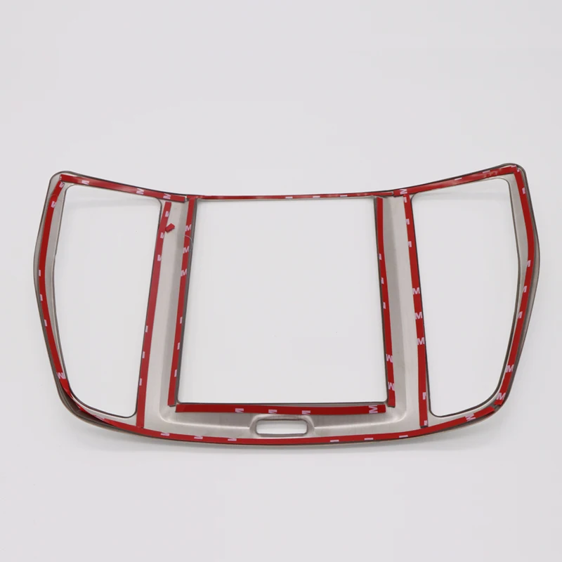 

Car Styling Accessories 1PCS Stainless Steel Matte Interior Dashboard Navigation Frame Cover Trim For VOLVO XC60 2018