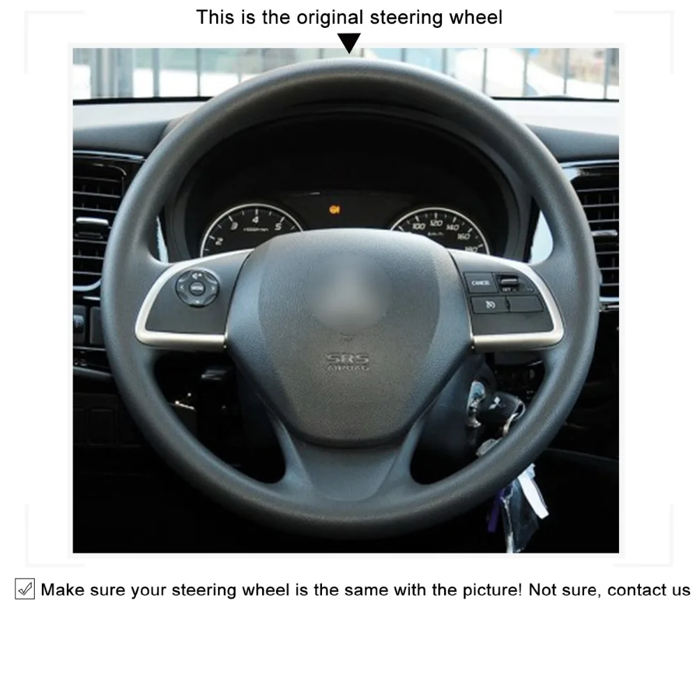 MEWANT черный чехол на руль из искусственной кожи для Mitsubishi ASX Outlander Mirage L200 Eclipse (Cross)